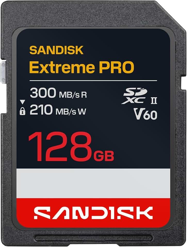 SANDISK 128GB Extreme PRO SD Memory Card, Up to 300MB/s Read Speeds, UHS-II