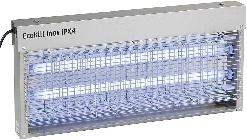 Kerbl 299936 Elektrische Fliegenvernichter Ecokill, Inox IP X 4, 2 x 20 W, 1 Stück (1er Pack)