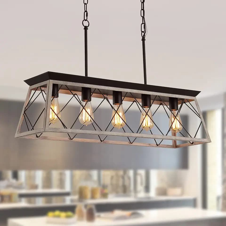 Q&S Dining Room Light Fixture,Farmhouse Chandeliers for Kitchen Island