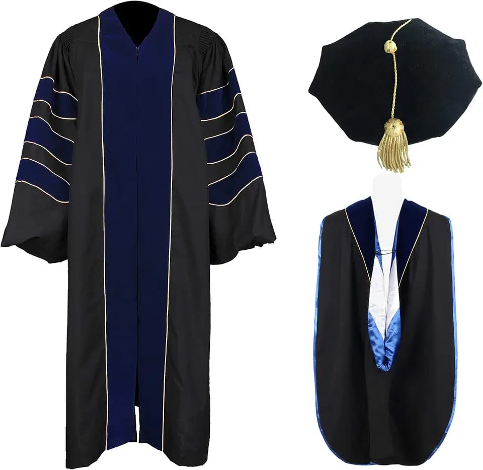 Newrara Doctoral Regalia Set with Hood & Tam