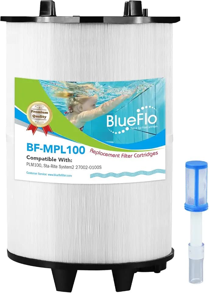 PLM100 Pool Filter Cartridges Compatible with pentair sta-rite 27002-0100S Filter System 2 Modular Media, PLM100 D.E. Filter, 24800-0121 Air Bleed Assembly,100 sq.ft