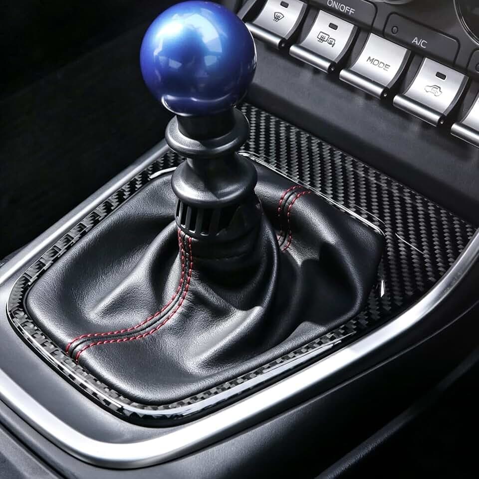 BETTERHUMZ Carbon Fiber Center Console Gear Shift Panel Frame Sticker