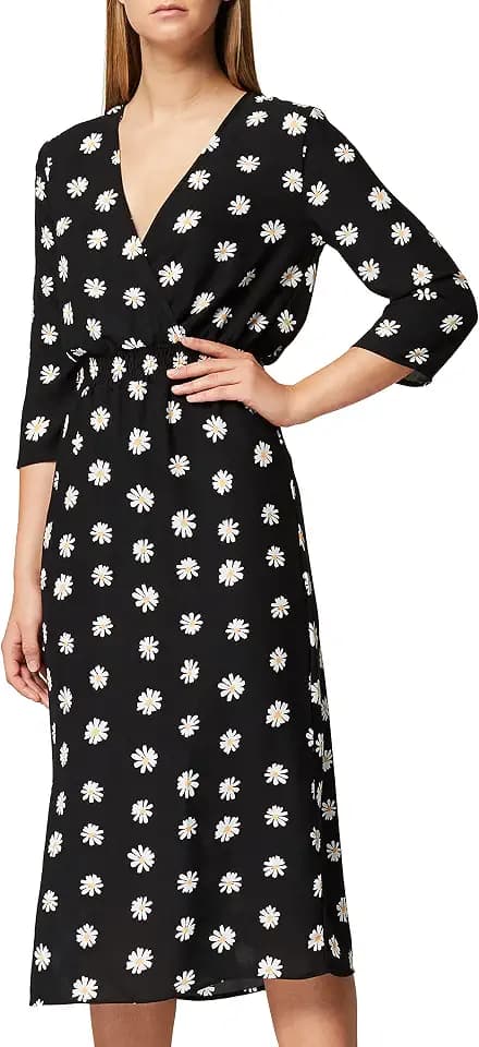 TRUTH & FABLE Damen Midi-Wickelkleid mit Blumenmuster