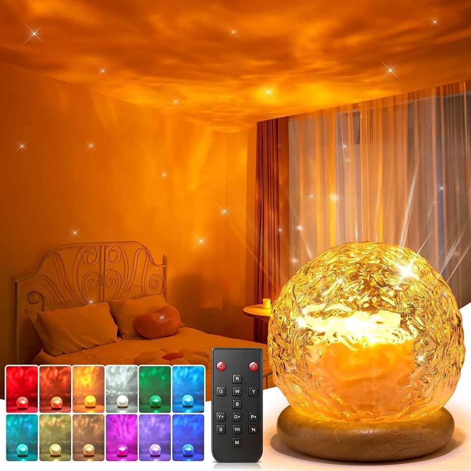 LED Deko Lampe Nachttischlampe Sternenhimmel Projektor Geschenke für frauen
