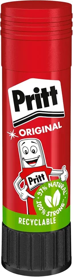 Pritt Klebestift, sicherer und kinderfreundlicher Kleber für Kunst und Bastelarbeiten, starker Klebstoff für Schule & Bürobedarf, 1x 22 g Pritt Stift, 9H PK611