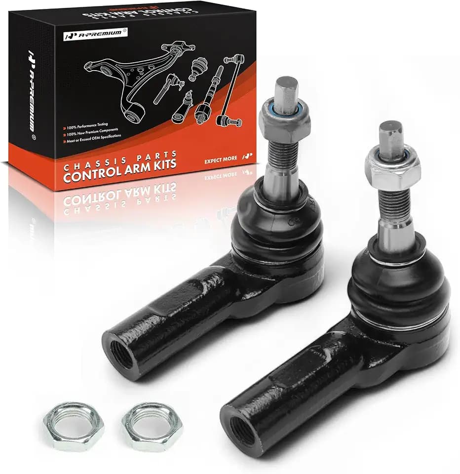 A-Premium 2 x Front Outer Tie Rod Ends, Compatible with Dodge