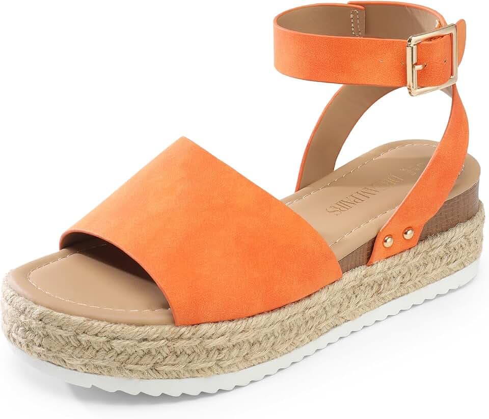 DREAM PAIRS Women's Platform Espadrille Wedge Sandals