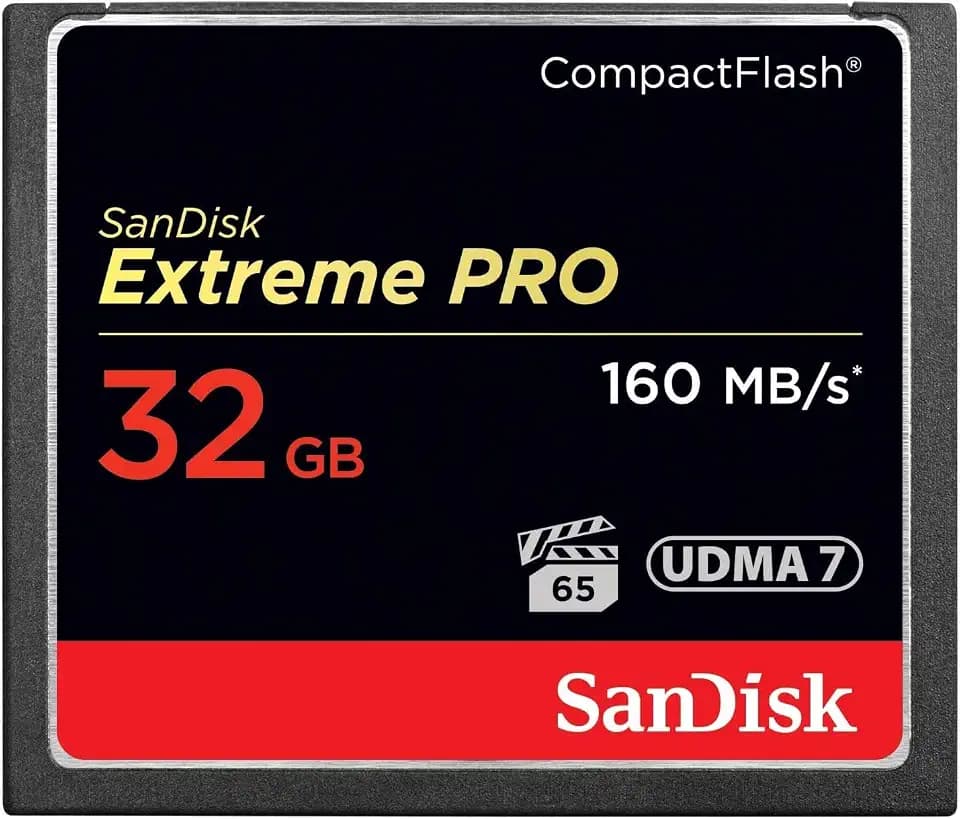 SANDISK 32GB Extreme PRO CompactFlash Memory Card, UDMA 7