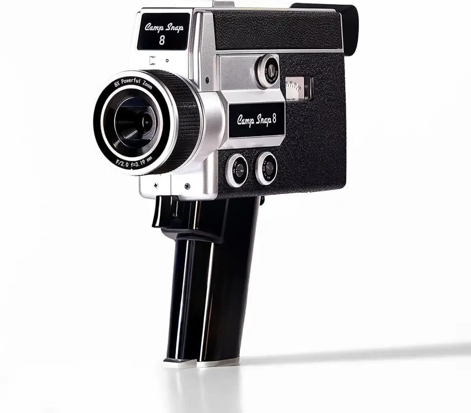 Camp Snap CS-8 Digitaler Camcorder – Videorekorder 2,7 K für YouTube, Kamera ohne Bildschirm, 8-facher Digitalzoom, mit 5 anpassbaren Filtern, SD-Karte inklusive & wiederaufladbarem USB-C-Akku