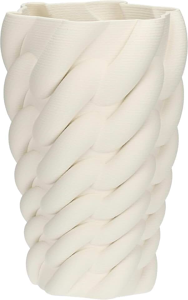 Vase Deco Intreccio L aus Keramik, 24 x 24 cm, Tiefe 38 cm, Kollektion Trama