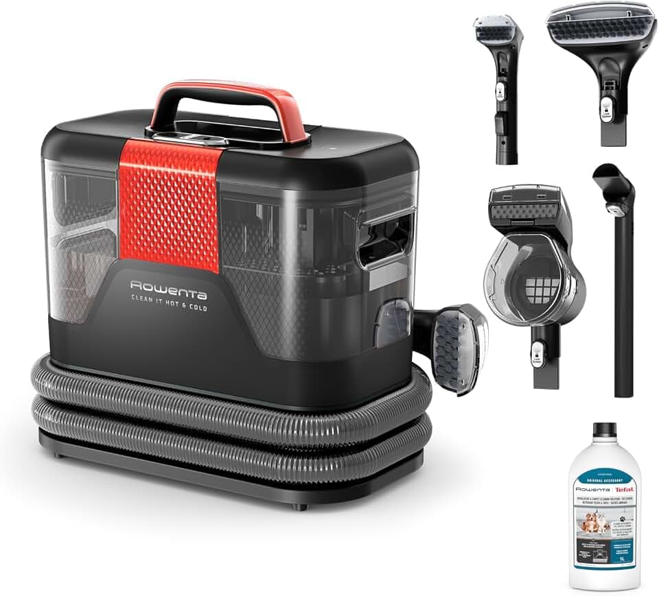 Rowenta Clean It IN7022F0 Hot & Cold Polster-Staubsauger, Flecken- und Teppichreiniger, Leistung 1150 W, Powerheat-Technologie, 3-in-1-Reinigung
