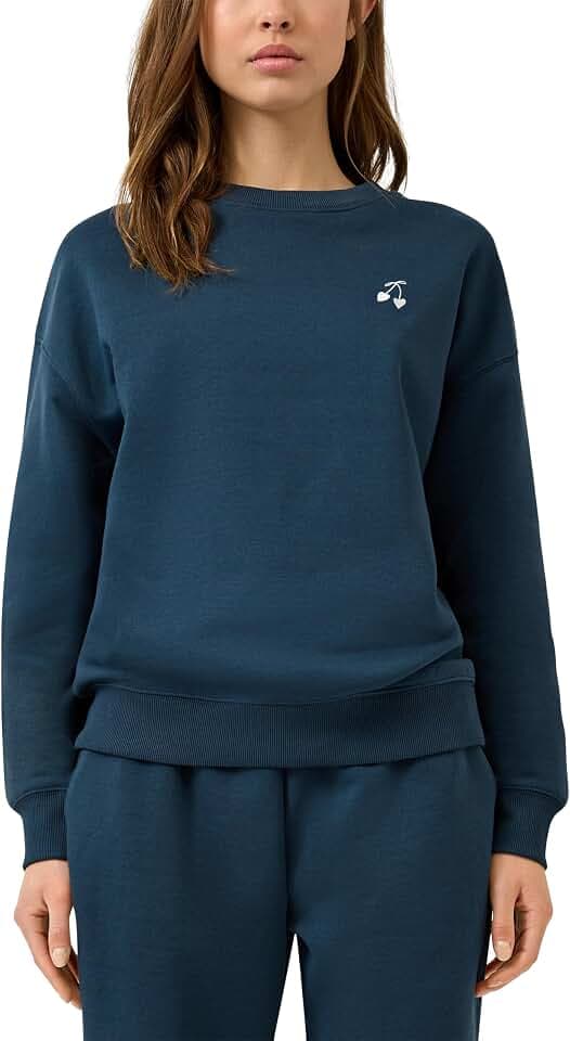 QS Damen Sweatshirt mit Stickerei Sweatshirt