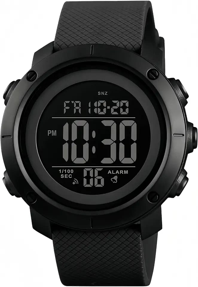 SNE Digital Watch Sports Waterproof Military Back Light Small Watch for Men Black 1426