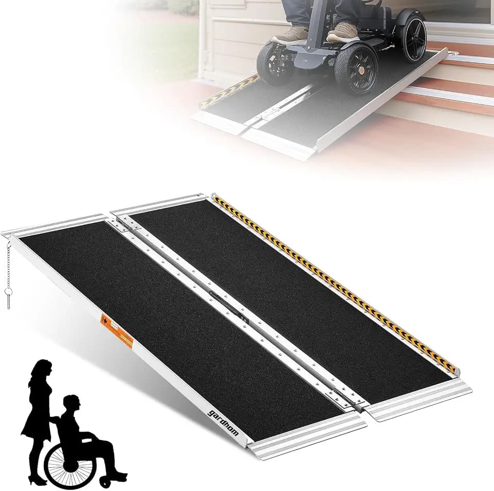 4FT Portable Wheelchair Ramp for Home Steps, Threshold Ramps for Doorways