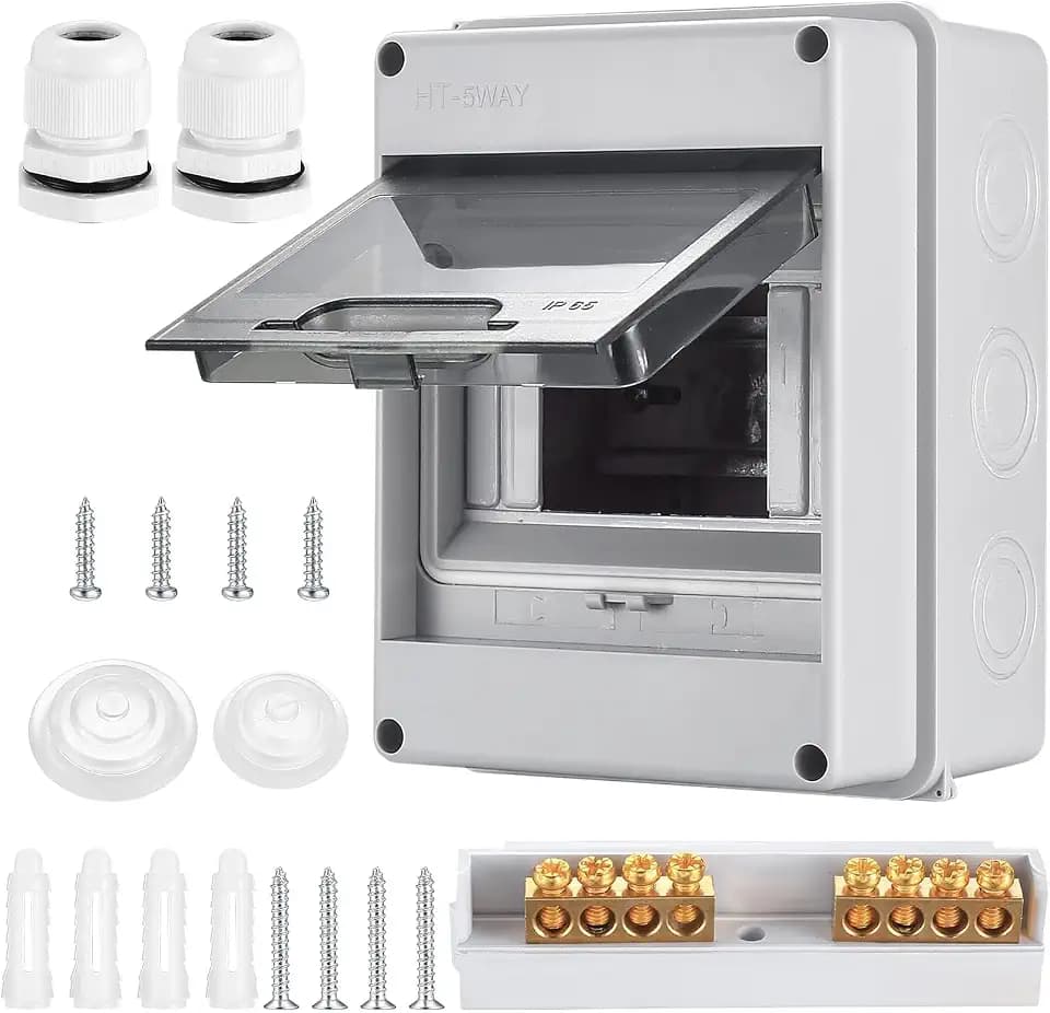 Tomoyuki Kleinverteiler 1-Reihig 5 Module，Sicherungskasten Aufputz，IP65