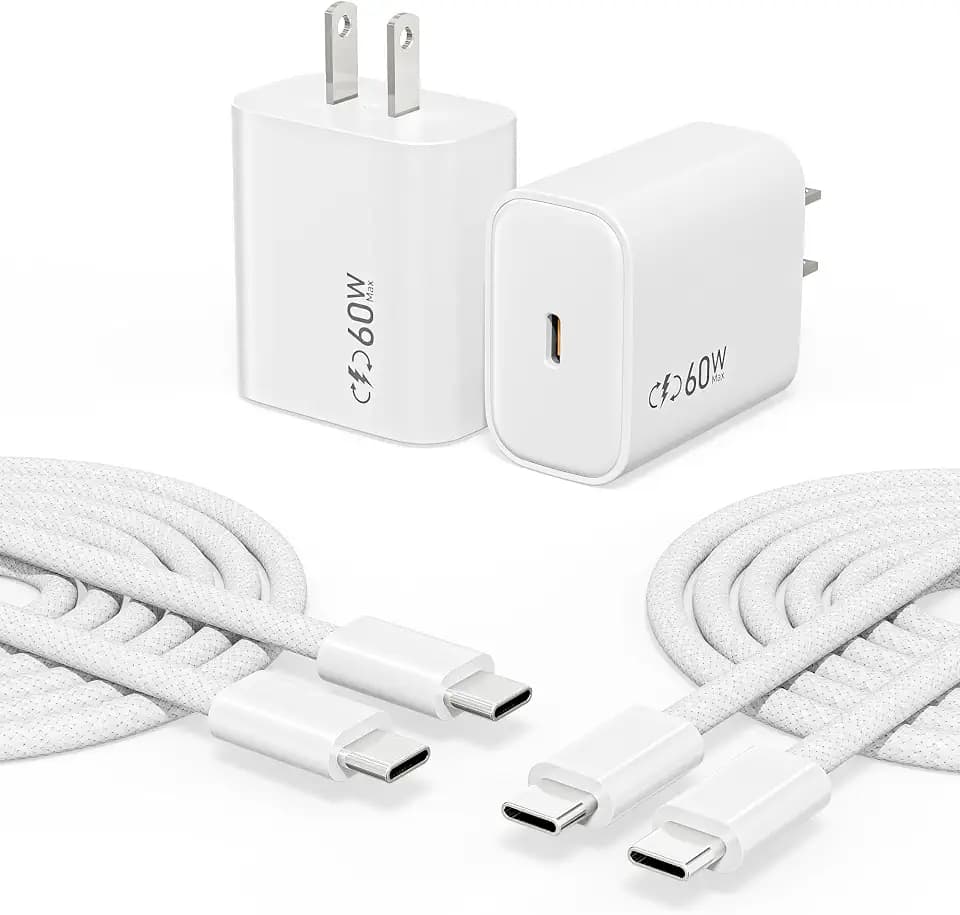 [Apple MFi Certified]60W USBC Charger Fast Charging,2Pack USBC Fast Charger