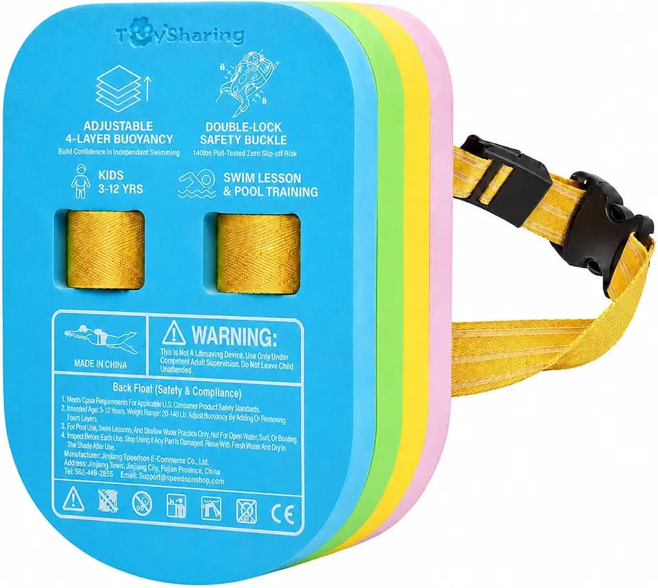 Swim Float Kids Safety Learning: 140 lb Pull-Tested Buckle Stable in Pool