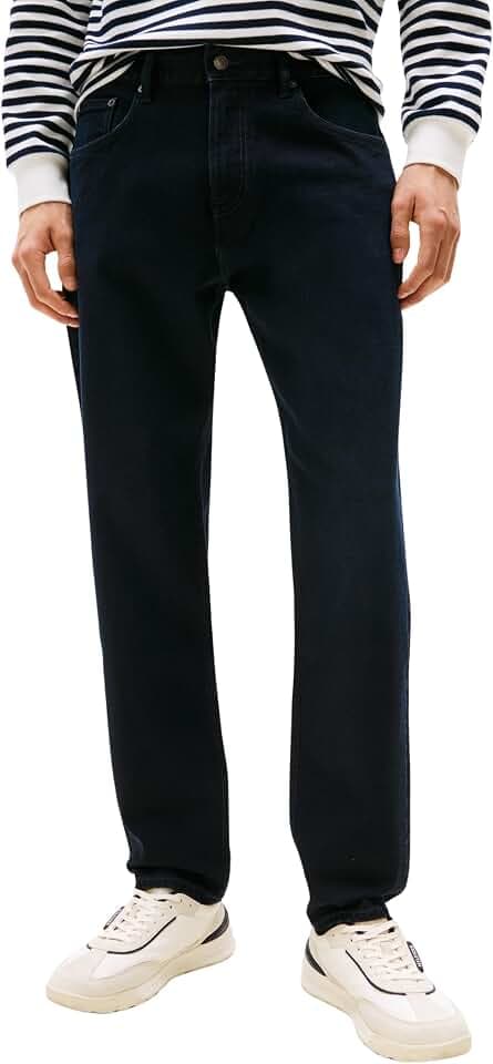 Tommy Hilfiger Herren Jeans Hose Tapered Harlem Mid Rise