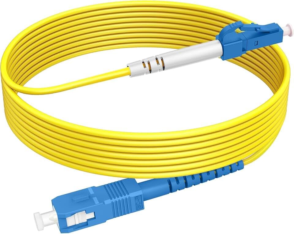 OS2 Single Mode Fiber Optic Internet Cable LC to SC, 15ft/5m