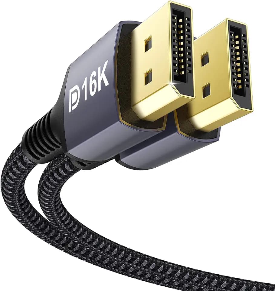 Stouchi 2Pack DisplayPort Kabel 2.1 DP2.1 Kabel [16K@60Hz,10K@60Hz,8K@120Hz,4K@240Hz 165Hz 144Hz] Unterstützt 80Gbps HDR HDCP 2.2 DSC1.2a FreeSync G-Sync Display Port 2.1 Kabel für Gaming Monitor-1.2M