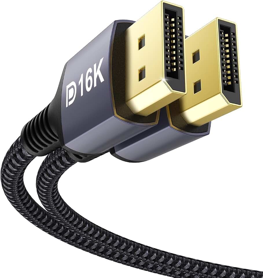 Stouchi 80Gbps DisplayPort Kabel 2.1 4M 16K@60Hz 8K@240Hz 4K@540Hz