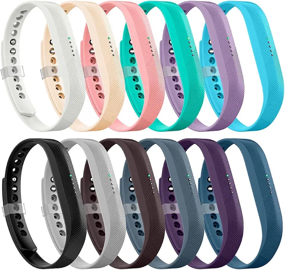 AIUNIT Compatible Flex 2 Band, Replacement for Flex 2 Accessories Wristband Adjustable Classic Sport Fitness Watch Band w/Metal Clasp for Flex 2 Small Large Men Women No Tracker
