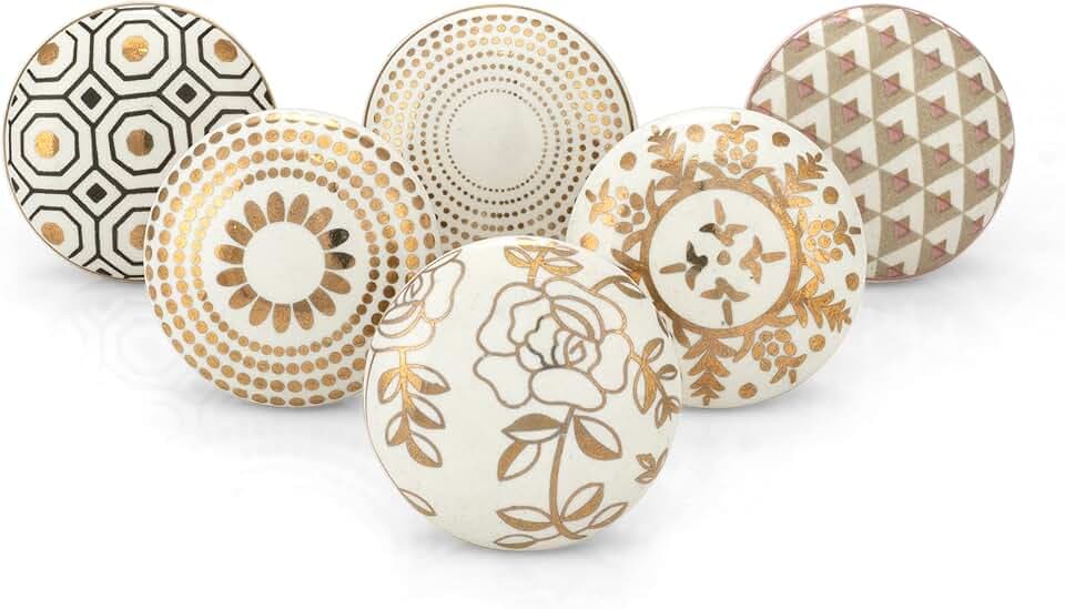 Drawer Knobs for Cabinets and Dressers - Pack of 6