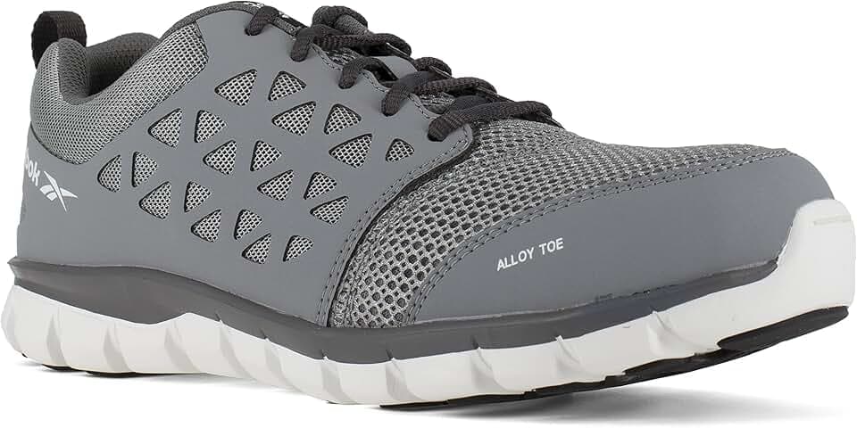 Reebok Men's Rb4041 Sublite Cushion Safety Toe Athletic Work Shoe Black