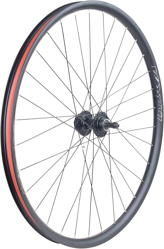 26/27.5/29 Inch Bicycle Wheelset - 14Gx32H Spokes with ED Brass Nipples - 100mm Front/135mm Rear QR Hubs - 6-Bolt Disc Brake Compatible Release for 6-9 Speed Bikes