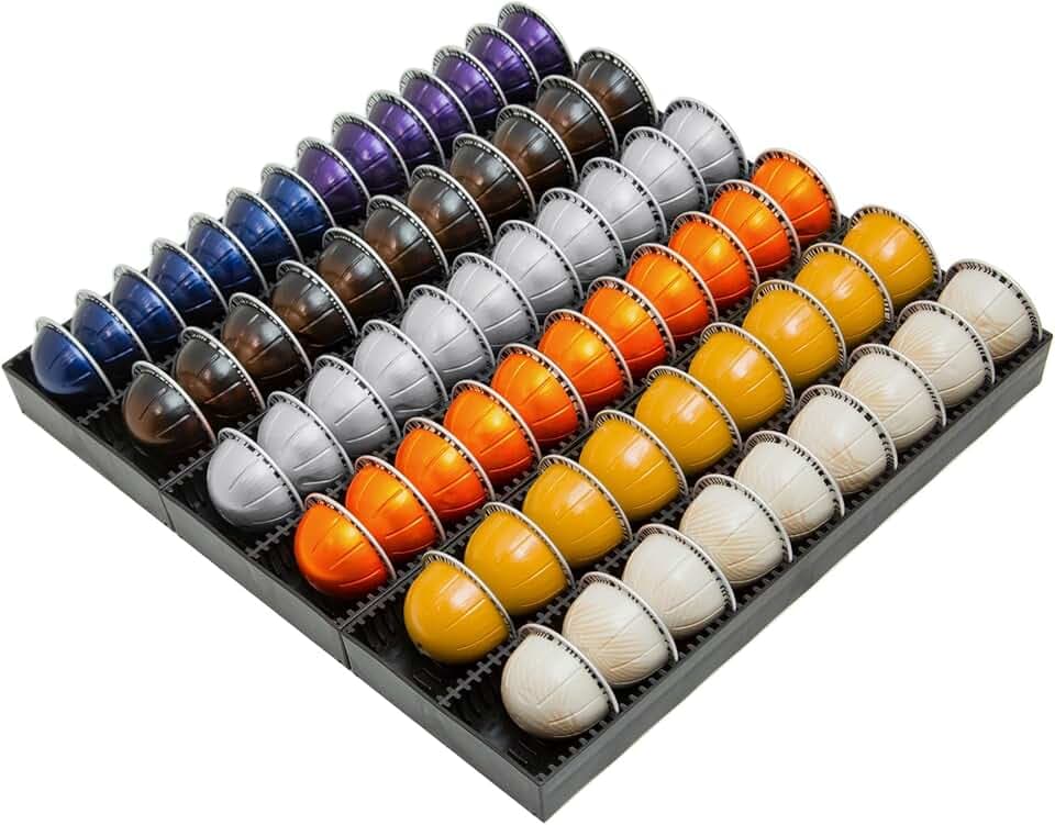 Coffee Pod Storage Holder Drawer Insert for Counter Compatible with Nespresso Vertuoline Capsules, Nespresso Pod Holder for Nespresso Vertuo for Home, Office, Coffee Station (3 Packs)