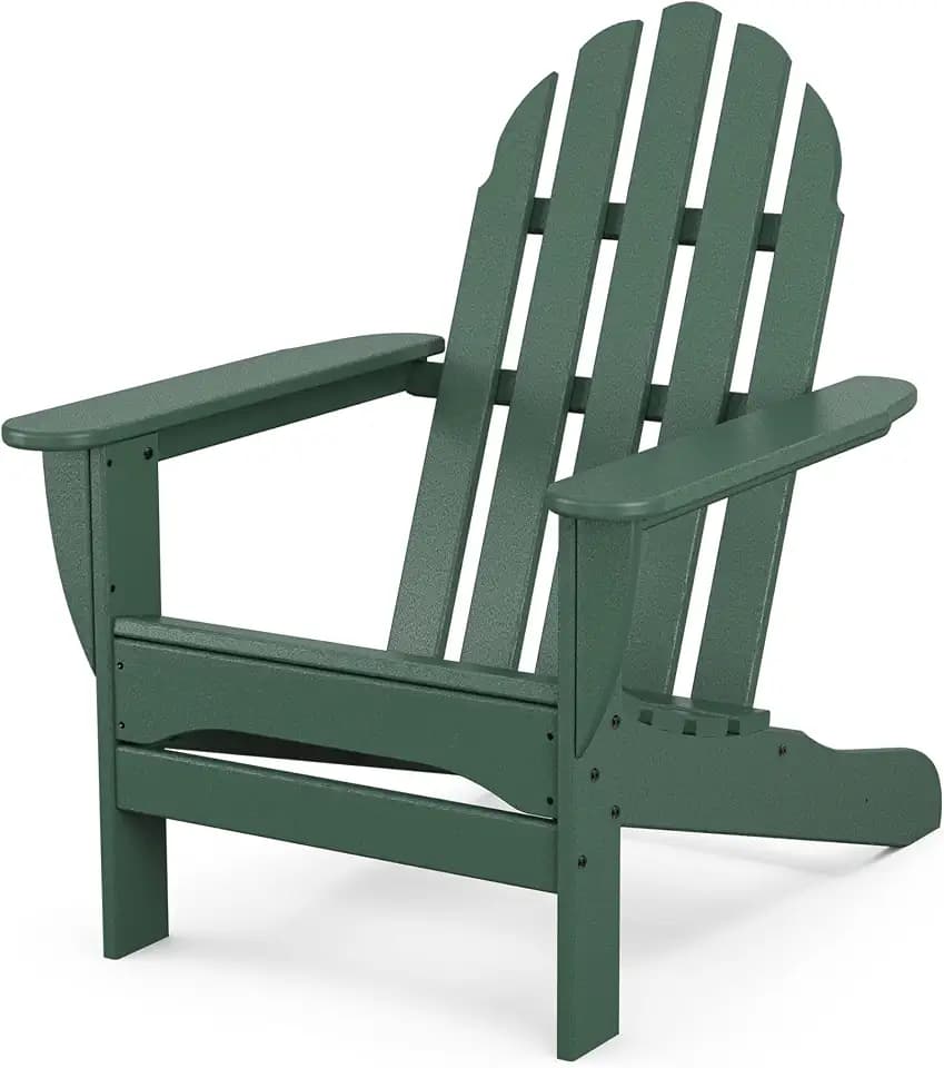 POLYWOOD AD4030GR Classic Outdoor Adirondack Chair, Green