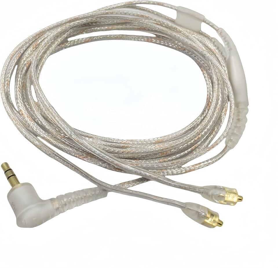 Replacement EAC64CL 64 -Inch Detachable Earphone Cable for Shure SE215, SE315, SE425 SE535 and SE846 Earphones (Clear)