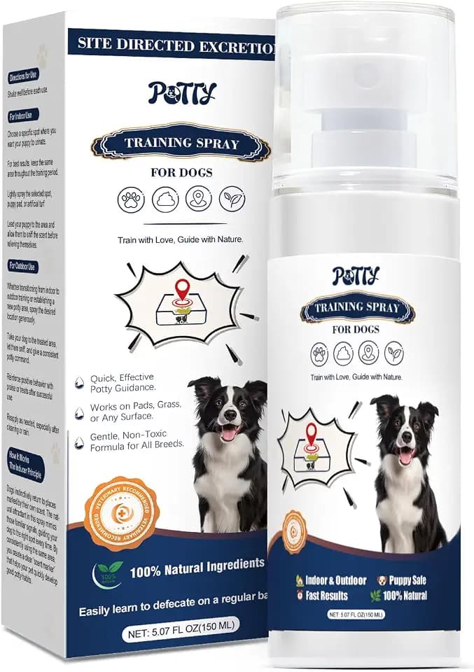 Potty Training Spray for Dogs, Go Here Dog Potty Training Spray & Dog Pee Spray, Puppy Potty Training Aid for Housebreaking, Natural Indoor & Outdoor Use, 5.07 Fl OZ (Blue)