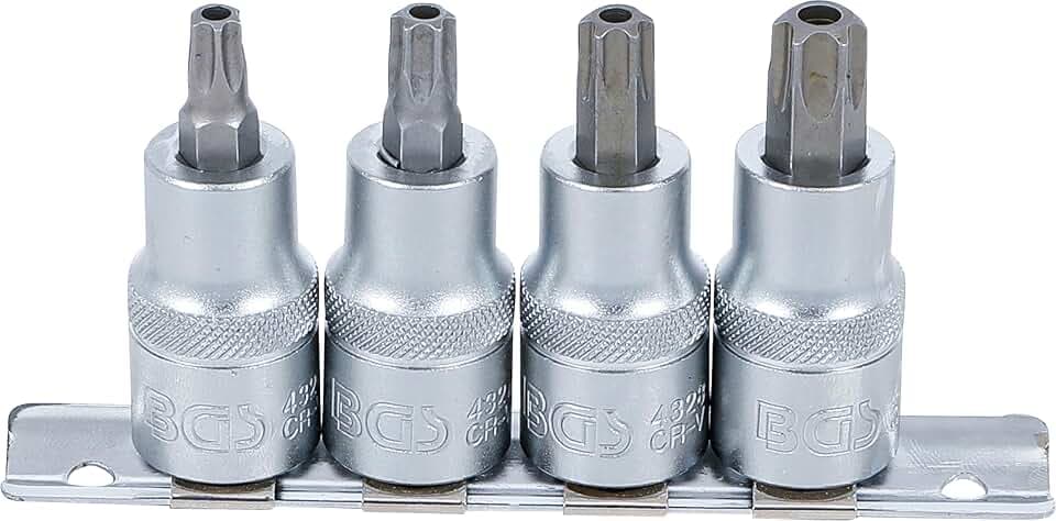 BGS 8885 | Bit-Einsatz-Satz | T-Profil (für Torx) mit Bohrung T40 - T55