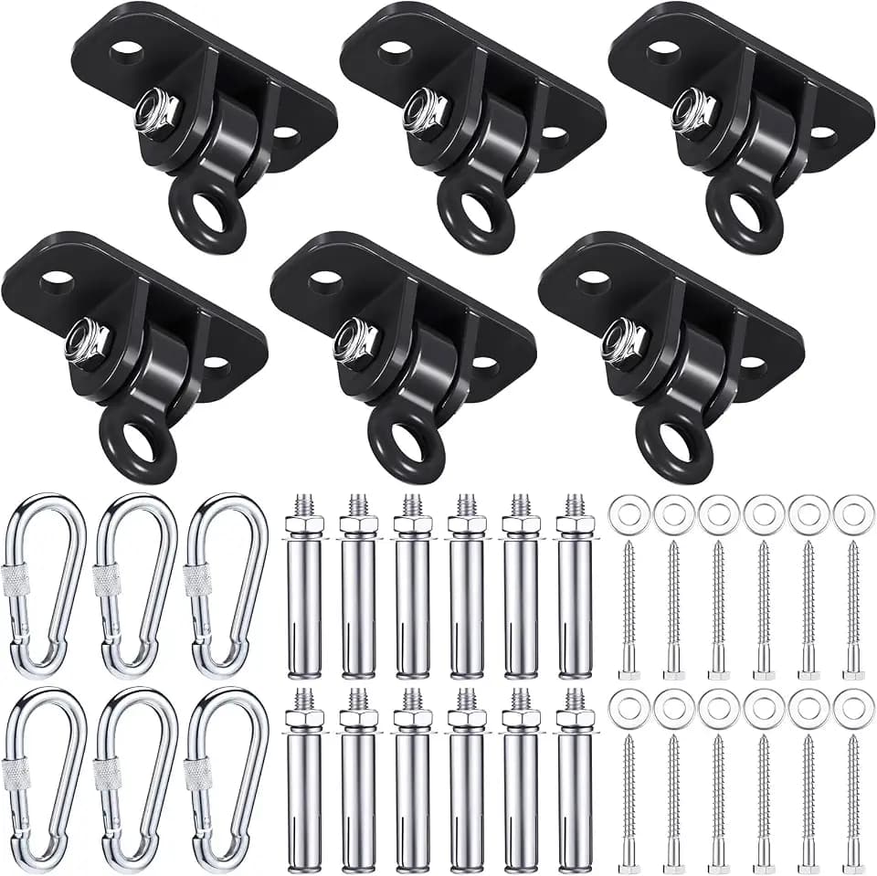 Tandefio 6 Sets Swing Hanger with Swingset Accessory, Black