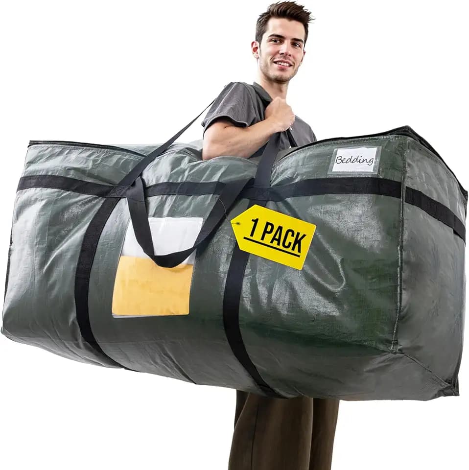 TAILI Extra Große Umzugstasche, Jumbo Lagerung Taschen, 1 Stück Grün