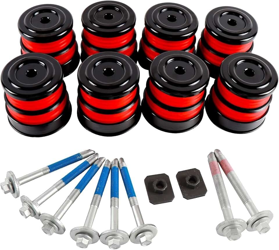 Silicone Body Mount Bushings Bolt Kit Fits Ford F250 F350 08-16 Crew Cab