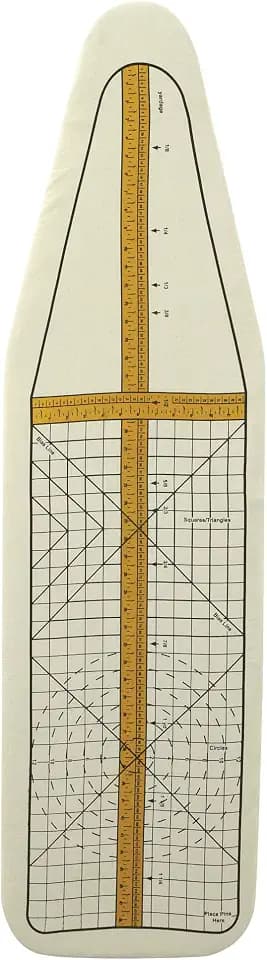 Household Essentials Deluxe Ironing Board Replacement Pad and Cover, Sewing Guide Pattern, Cream