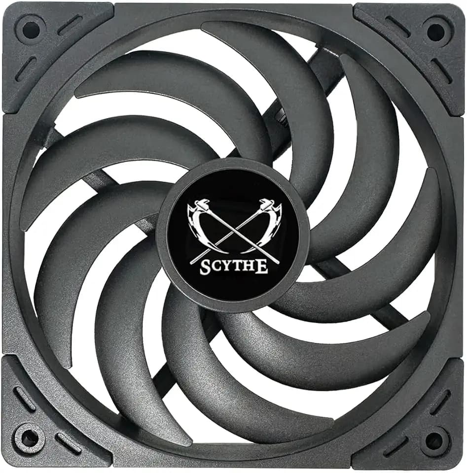Scythe Wonder Tornado 120 Slim PWN Silent Slim PC Fan,120mm x 15mm, Fluid Dynamic Bearing, 4-Pin Connector (Wonder Tornado Slim, 2000RPM)