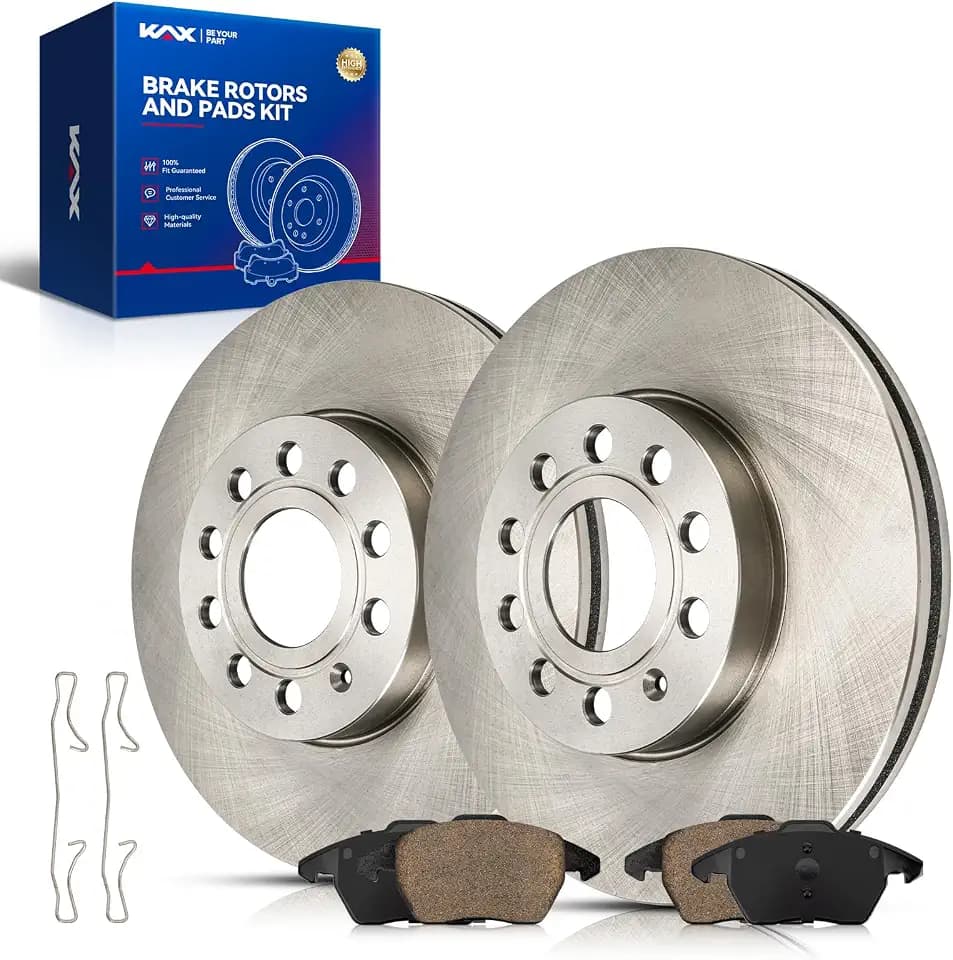 KAX Front Brake Kit Fits Volkswagen Jetta 2005-2014, Eos 2009-2012