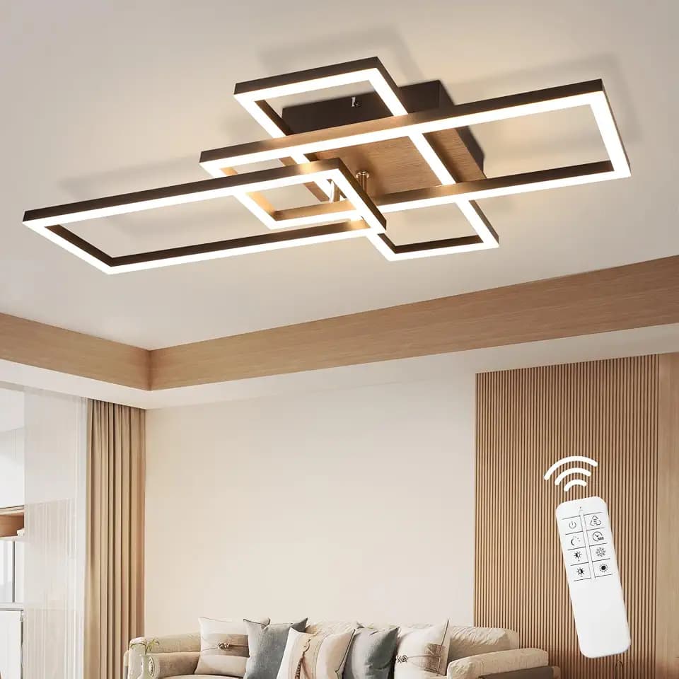 CBJKTX LED Deckenleuchte Wohnzimmer Deckenlampe Dimmbar mit Fernbedienung