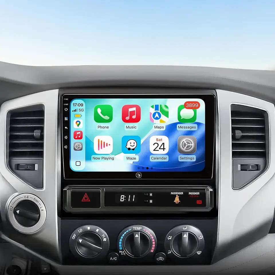 5GHz Wi-Fi6 Car Radio Stereo for Toyota Tacoma 2005-2015, 4+64G Touchscreen Head Unit Bluetooth 5.4 with Android 13/CarPlay/Android Auto/GPS Navigation/FM/RDS Radio/HD Backup Camera (Inches, 9)