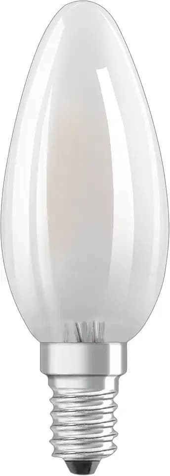 OSRAM 4058075051874 A+, LED Superstar Classic B/LED-Lampe in Kerzenform mit E14-Sockel, Glas, 3.2 W, warmweiß, 11 x 2.5 x 2.5 cm