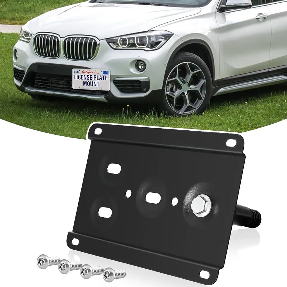 Tow Hook License Plate Holder Fits BMW F48 X1,F25 X3,F26 X4,F15 X5,F16 X6