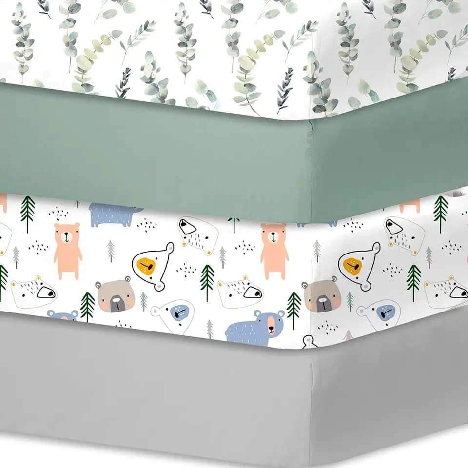 Little Grape Land Spannbettlaken 70x140 cm 4er Set Babybett Kinderbett