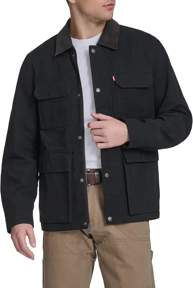 Levi's Men's Cotton 4-Pocket Depot Jacket With Corduroy Collar