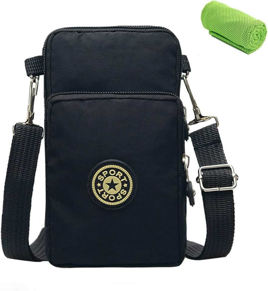 Phone Tasche Sport Armtasche Brieftasche Handy Umhängetasche Crossbody Schulter Mini Handytasche zum Umhängen Geldbörse Nylon kartentasche Schultertasche für Damen Frauen Mädchen Kinder iPhone Samsung