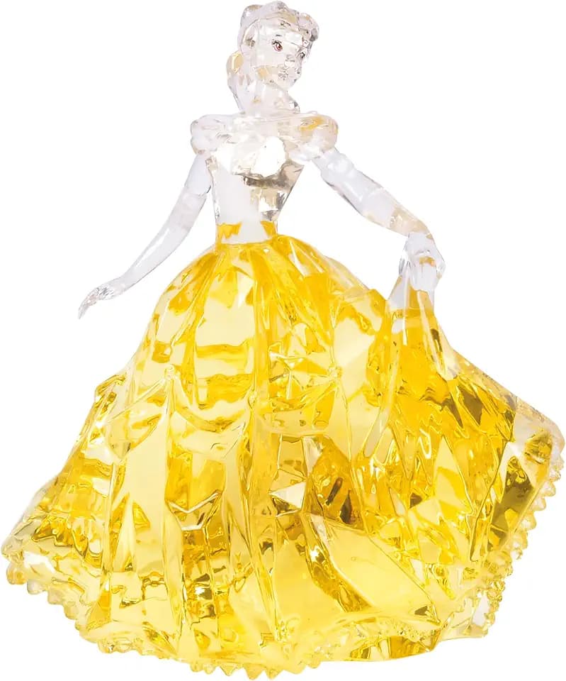 Enesco FACETS Disney Beauty and The Beast Princess Belle in Ball Gown Figurine, 3.9 Inch, Yellow