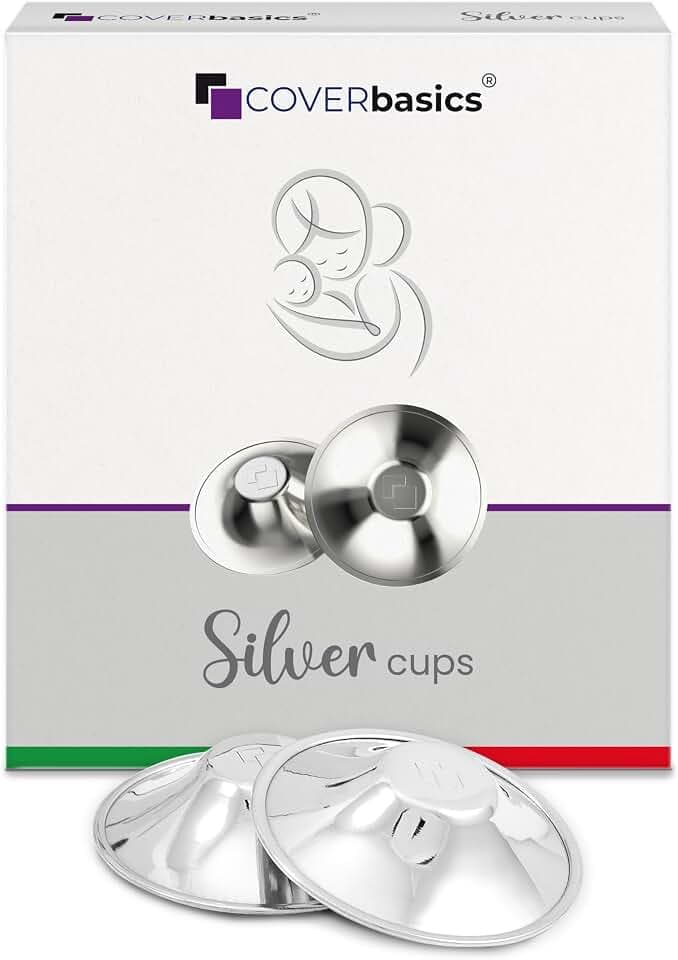 COVERbasics Silberhütchen Stillen - Stillhütchen aus Silber (Regular)