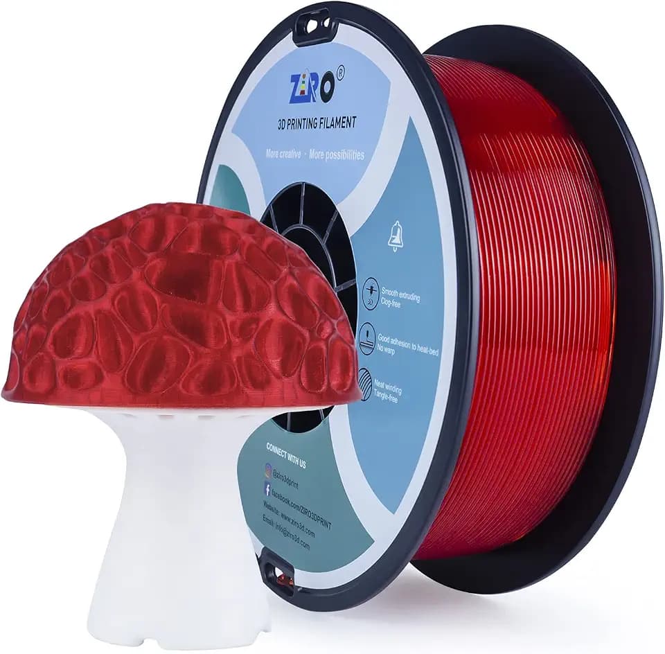 ZIRO PLA Filament 1.75mm, 3D Drucker Filament PLA Durchscheinende Serie 1KG